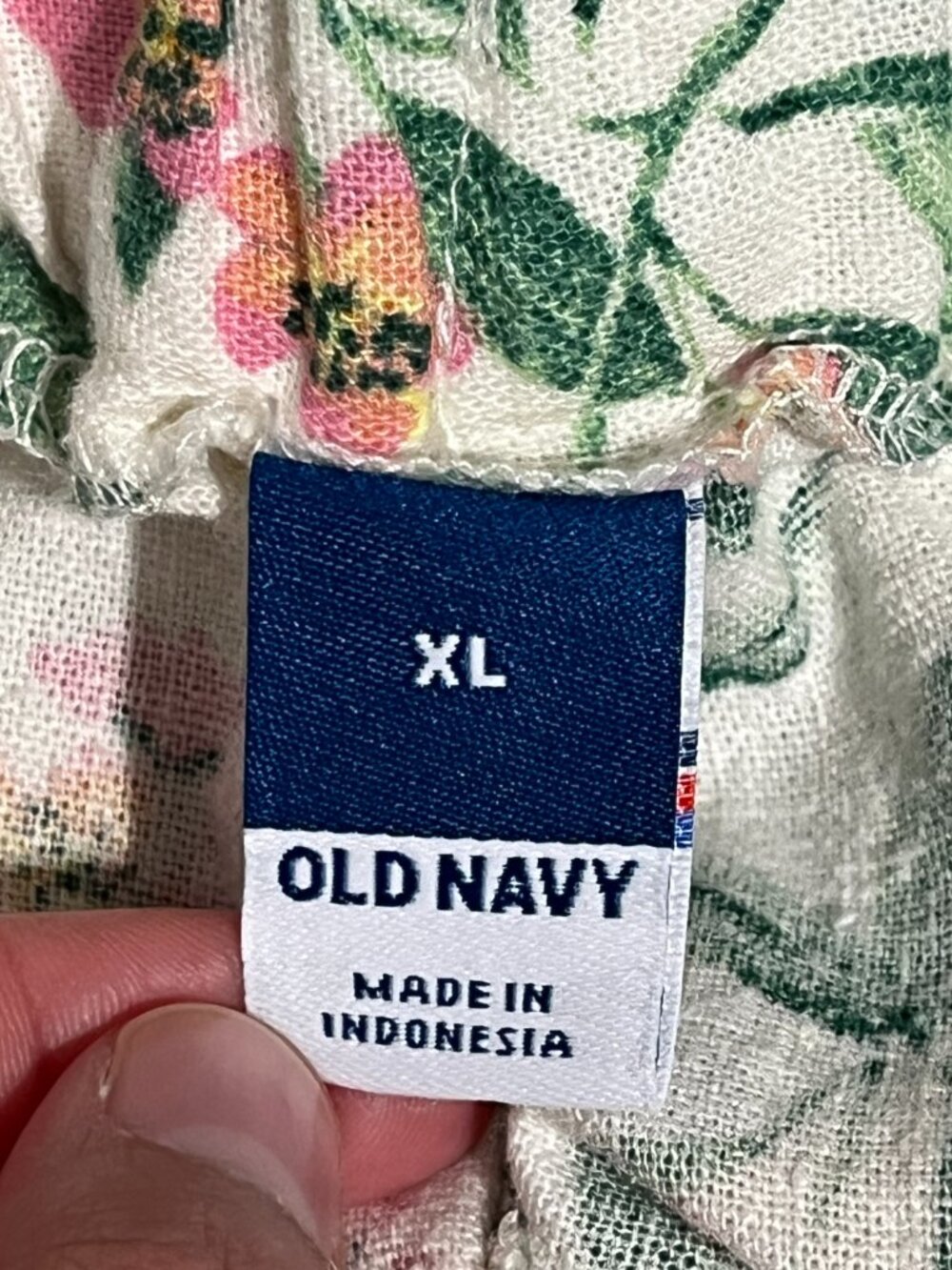 Old Navy Womens Linen Blend Wrap Skort Shorts XL Fruit Print Resort Vacation - Picture 5 of 6